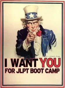 JLPT Boot Camp Recruitment Poster