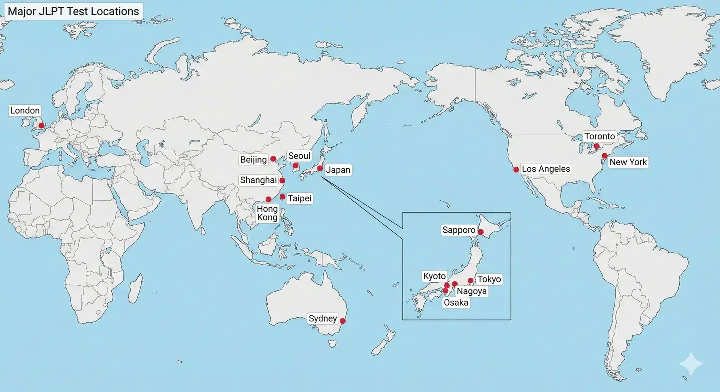 JLPT Test Locations