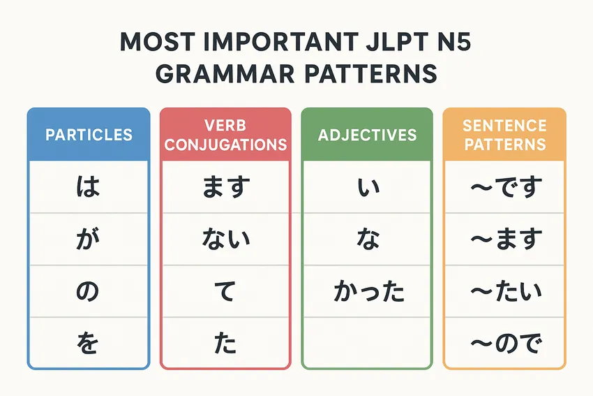 Key JLPT N5 grammar points